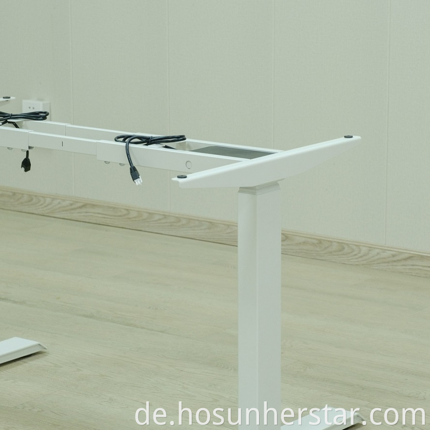 Double motor three section table frame